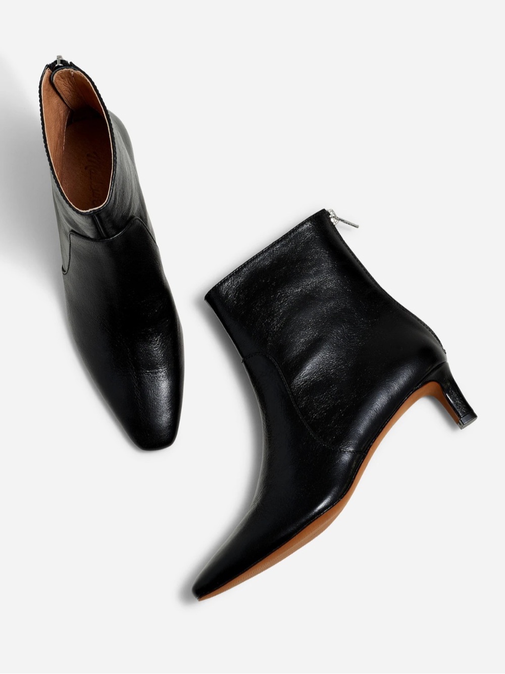 Madewell Dimes Kitten-Heel Boot in True Black